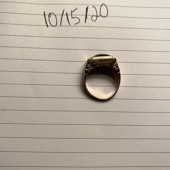 Supreme S/S14 14k Black Onyx Pinky Ring sz7 - Picture 4 of 5